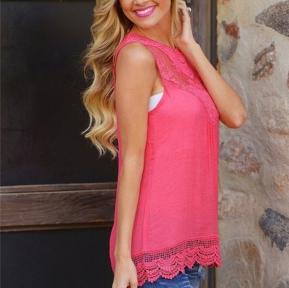 Boho blouse, hot pink - Picture 2 of 8